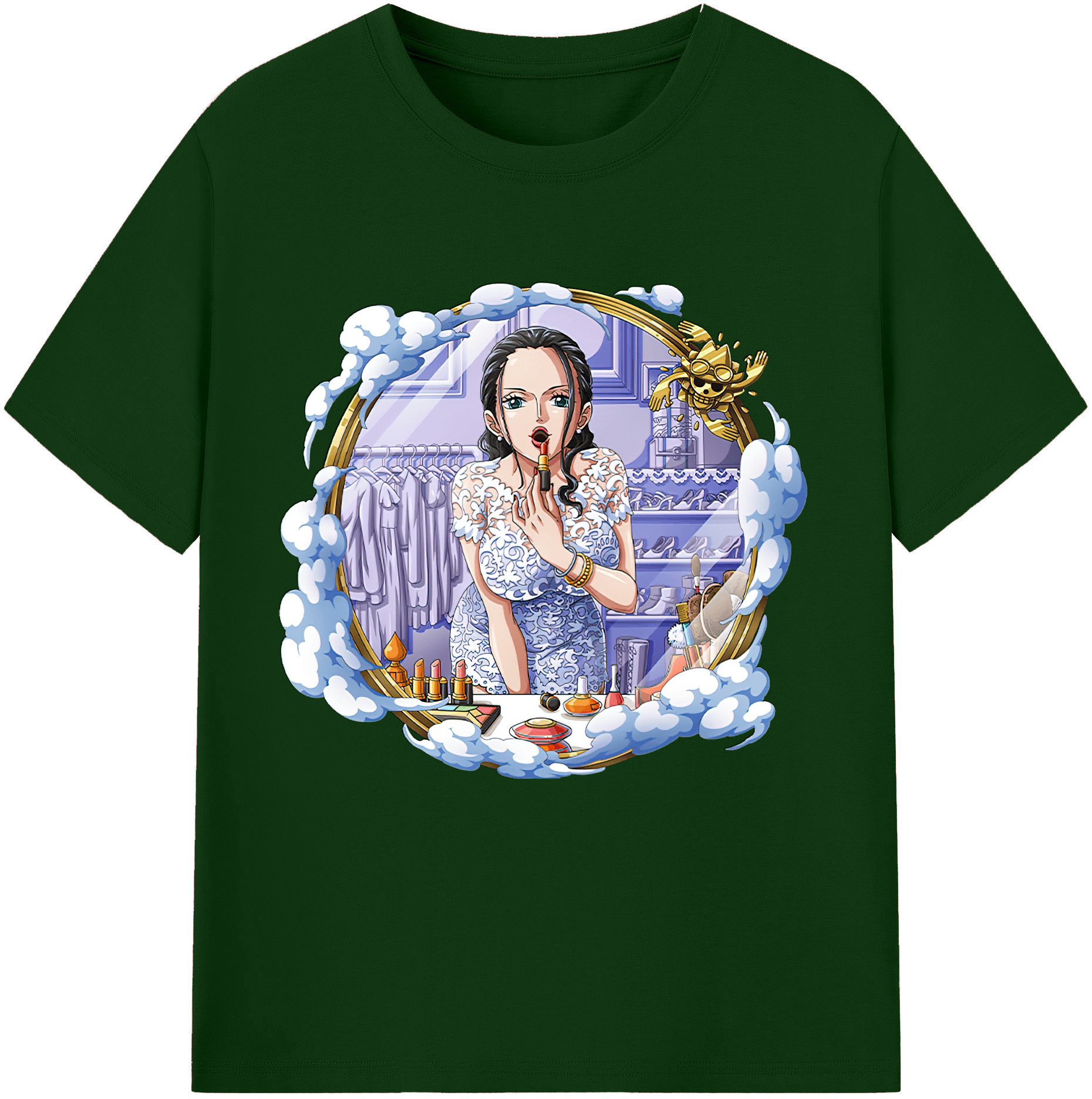 ワンピース ニコ・ロビン ONE PIECE Nico Robin 綿100％半袖Tシャツ（フロントプリント）